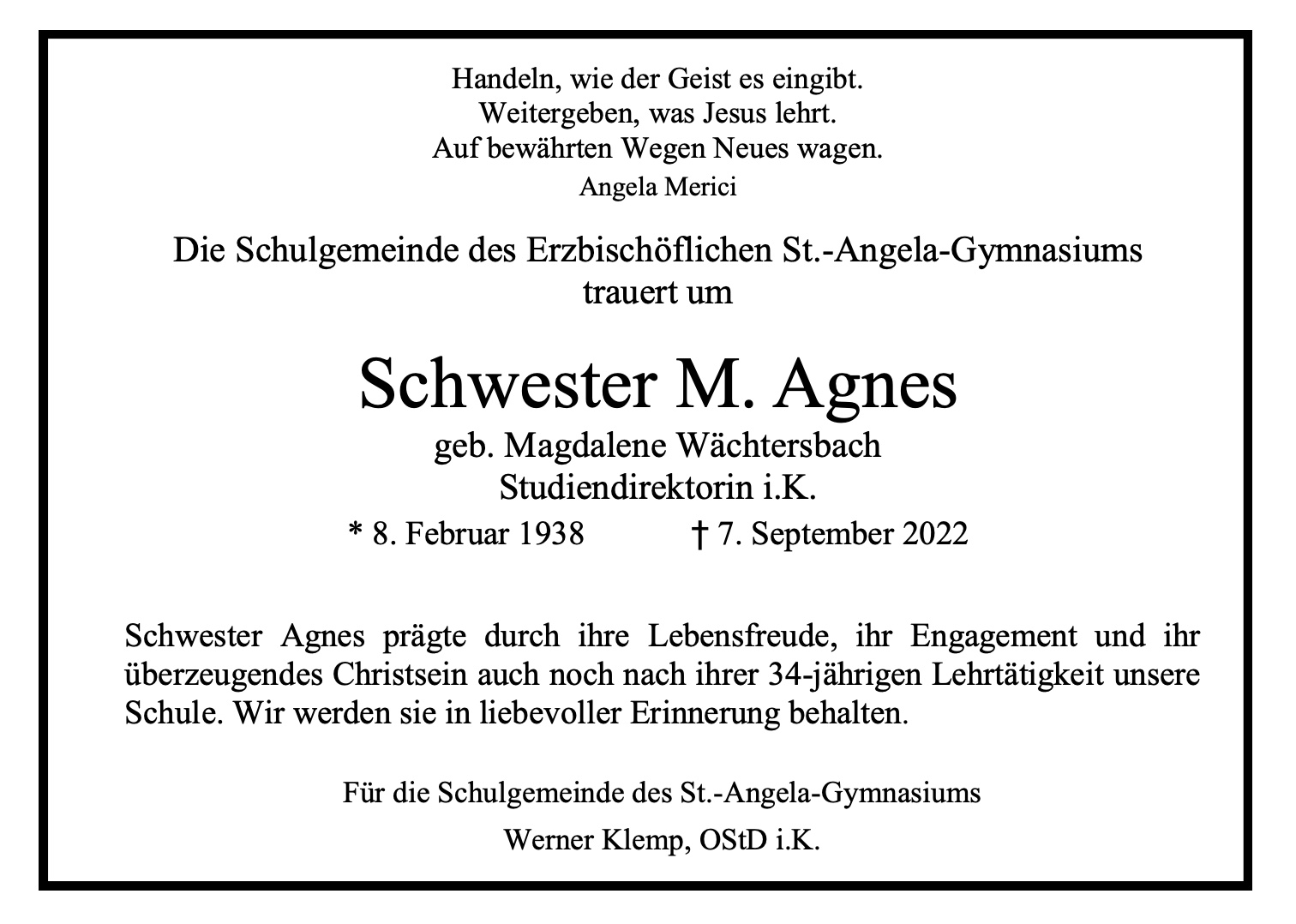 Schwester Agnes